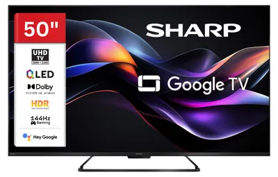 Produktbild von Sharp 50HR7765E QLED Fernseher 50 Zoll Google Smart TV HDR Dolby Vision 4K UHD 144Hz Gaming (2026)