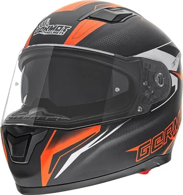 Obrázok produktu pre Motocyklová prilba Germot GM 330 celoobličajová prilba s integrovanou slnečnou clonou matná Black/Orange-S