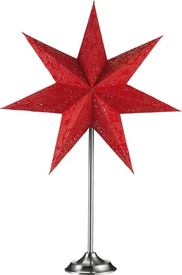 Image de MARKSLÖJD Étoile sur pied Aratorp Ø45cm rouge