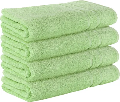 Produktbild von StickandShine 4er SET Premium Frottee Saunatuch 80x200 cm in hellgrün  in 500g/m² aus 100% Baumwolle