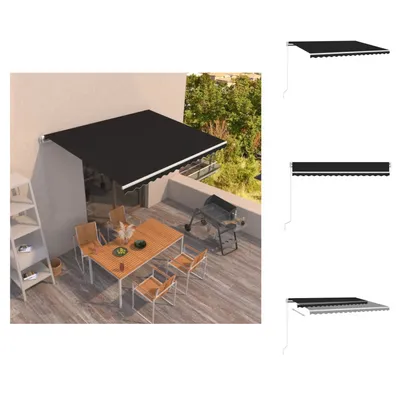 Produktbild von vidaXL Markise Manuell Einziehbar 400x350 cm Anthrazit -  Markisen