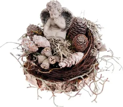 Produktbild von Grabgesteck Engelfigur und Buch CreaFlor Home