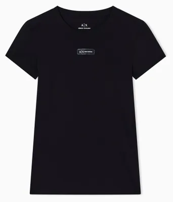 Productafbeelding van Armani Exchange dames T-shirt, uni model, korte mouwen, logo-patch aan de voorkant