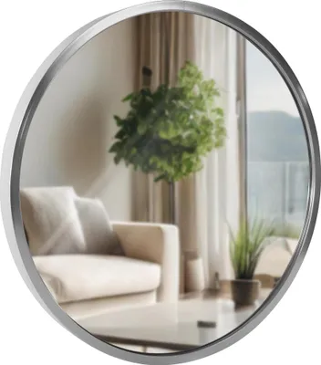 Produktbild von Wandspiegel GDANSK - Metall Silber 30x3x30 cm | Runder Spiegel Wand Hängespiegel Schlafzimmer Flur