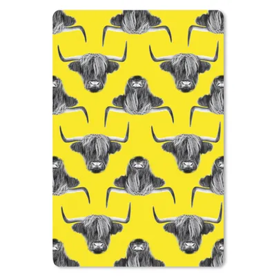 Produktbild von MuchoWow® Mauspad Mousepad Schottischer Highlander - Gelb - Muster 40x60 cm - Mousepads - Maus Mat - Pad - Mausunterlage - Schreibtisch Accesoire