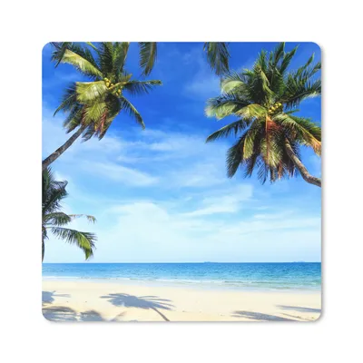 Produktbild von MuchoWow® Mauspad Mousepad Palmen - Strand - Meer 30x30 cm - Mousepads - Maus Mat - Pad - Mausunterlage - Gaming