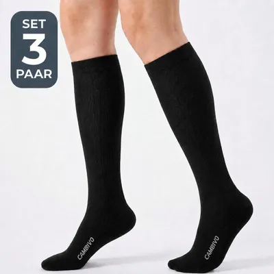 Immagine prodotto di CAMBIVO Calze Compressione Graduata Donna Uomo 3 Paia, Calze a Compressione Graduata 20-30mmHg, Calze Antitrombo Elastiche a Compressione, Gambaletti Calzini per Sportive, Vene Varicose, Aereo, Corsa