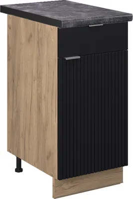Immagine prodotto di Mobiletto base per cucina Vicco Fame-Line Nero rigato 40 cm , PL Antracite, Model 50749