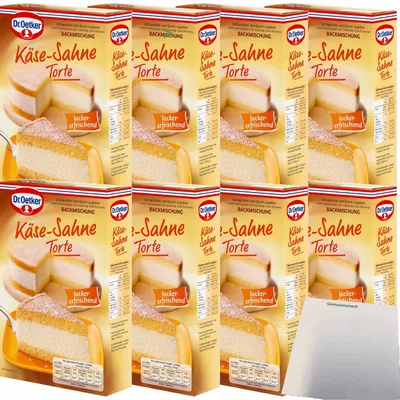 Produktbild von Dr. Oetker Käse-Sahne Torte Backmischung VPE (8x385g Packung) + usy Block