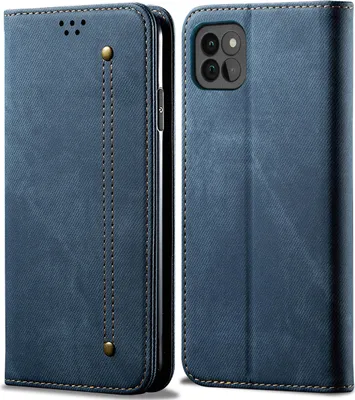 Obrázek produktu pro Galaxy A22 5G Pouzdro, Kožené Peněženkové Pouzdro s Magnetickým Uzavíráním a Stojánkem pro Samsung Galaxy A22 5G modré