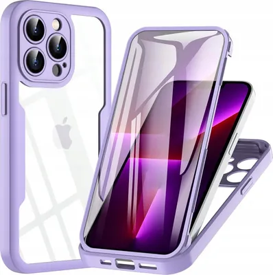 Zdjęcie produktu dla Etui Hensinple iPhone 13 Pro 6.1" 360 z folią i przezroczystym tyłem
