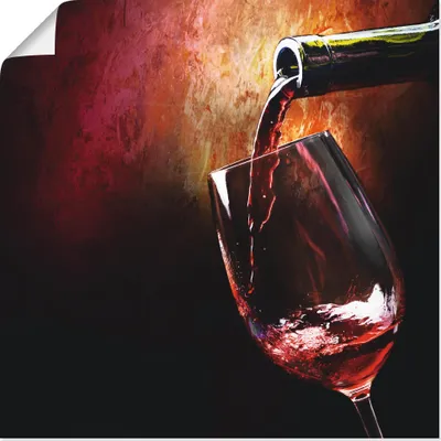 Produktbild von ARTland Poster Wein - Rotwein Größe: 30x30 cm
