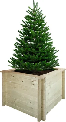 Obrázok produktu pre Vyvýšený záhon drevený - 78x78xH57 cm - Vyvýšené záhony do záhrady - Záhon na bylinky - Kvetinový box drevený - Masívne 28 mm borovicové/smrekové drevo TIMBELA M621-1