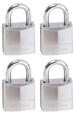 Immagine prodotto di MasterLock 4 lucchetti, acciaio inox, 20 x 9 mm