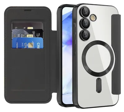 Produktbild von Techsuit - SmartMag Book Flip-Hülle für Samsung Galaxy A55 5G - schwarz