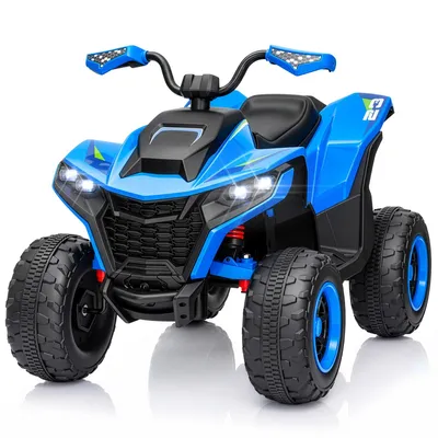 Image de Quad électrique pour enfants LEADZM, 24V, batterie 7Ah, moteur 75W, type ATV, pour les enfants de 3 à 6 ans, couleur bleue