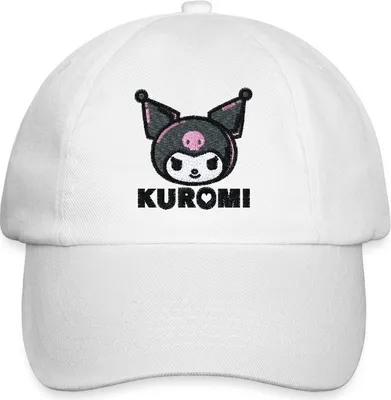 Produktbild von Spreadshirt Kuromi Stick Portrait Baseballkappe, One size, Weiß/Weiß