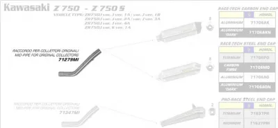 Image de ARROW connecteur bas pour connecteur d'origine pour Kawasaki