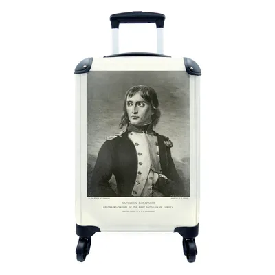 Produktbild von MuchoWow® Koffer Handgepäck Trolley Rollkoffer Kleine Reisekoffer mit 4 Rollen - Antike Illustration von Napoleon Bonaparte - Cabin Size < 55x40x23 cm & 55x40x20 cm - Fotokoffer - Kabinenkoffer - Boardgepäck - Reise-Box - Reisekoffer - Reisegepäck - Koffer mit Bild - Trolley für Kinder