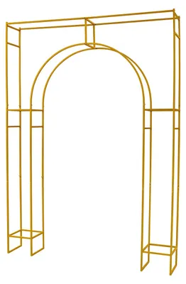Immagine prodotto di Arco nuziale - Support per decorazioni - Metallo - 1,8 x 2,4 m - Dorato - Stabile, ideale per matrimoni e feste