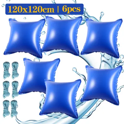 Produktbild von Clanmacy 6pcs Poolkissen Pool Winter Luftkissen 122 x 122 x 60 cm, Pool Luftkissen, Polster, Winterkissen für Abdeckplanen Poolabdeckung Winter Überwinterung