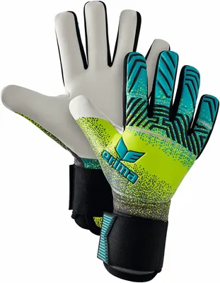 Produktbild von Erima Erwachsenen Torwart Handschuhe Flex R.D Robusto 7222003 blau/grün/schwarz/weiß, Farbe:Mehrfarbig, Accessoires:Size 8. EU 32-35
