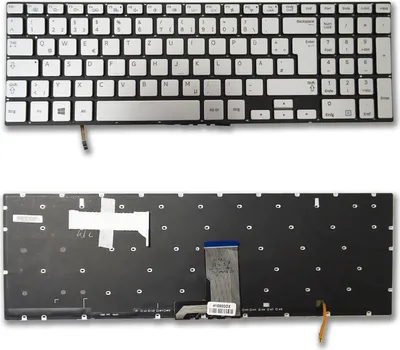 Produktbild von Tastatur für Samsung NP880Z5E NP670Z5E NP870Z5E NP780Z5E silber Keyboard mit Backlight