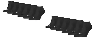 Obrázok produktu pre Ponožky Puma Sneaker Socken Plain, čierne, balenie 12 kusov: veľkosť 43-46. Veľkosť: 43-46