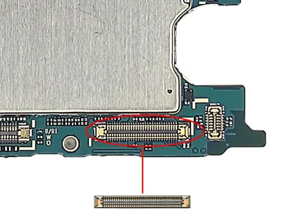 Obrázok produktu pre Clappio, 78-pinový konektor displeja FPC pre Galaxy S21 FE, zlatý
