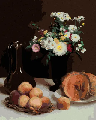 Zdjęcie produktu dla Zuty - Diamond Painting - BACKGROUND WITH CARAFOU, FLOWERS AND FOLKS (HENRI FANTIN-LATOUR), 40x50 cm, bez ramy i bez zamknięcia płótna