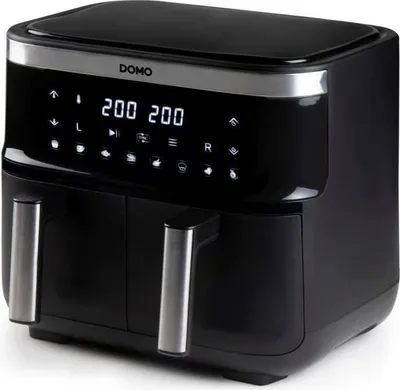 Image de Friteuse à Air Chaud Double Cuve DOMO DO537FR, 8L, 8 Programmes, 2850W, 85° à 200°