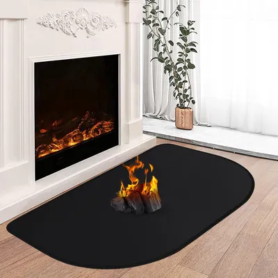 Imagen del producto de Placa protectora contra chispas para estufas, 60 x 40 cm, 1 mm de grosor, color negro