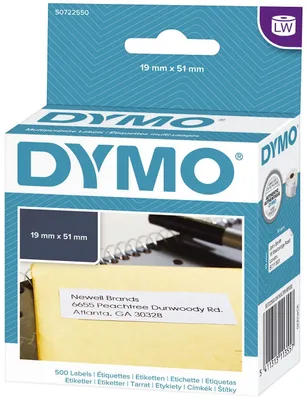 Obrázok produktu pre DYMO - Dymo etikety 500 ks 5,1 cm x 1,9 cm biele samolepiace - S0722550