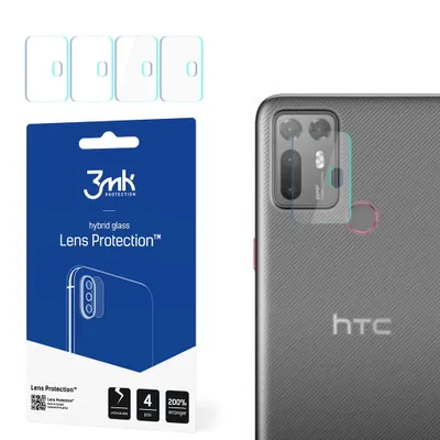 Produktbild von 3mk Hybridglas Lens Protection für HTC Desire 20+ Kamera Objektiv Kameralinse 0,16mm 6H (4 Stück)