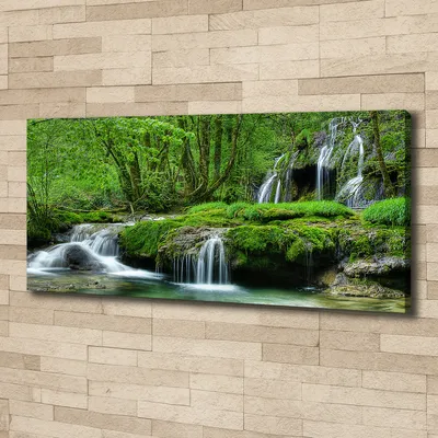 Produktbild von Tulup® Leinwandbild - 125x50 cm - Wandkunst - Drucke auf Leinwand - Leinwanddruck  - Blumen & Pflanzen - Grün - Kaskade