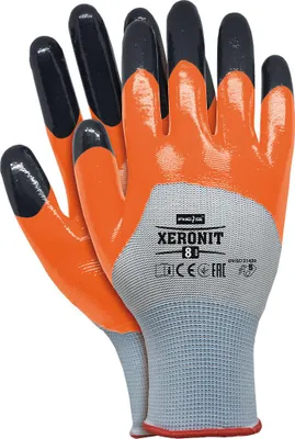 Produktbild von Arbeitshandschuhe mit Nitril - Beschichtung 7 orange