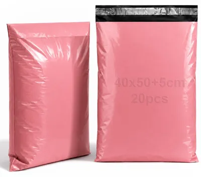 Produktbild von Rosa Versandbeutel für Kleidung, 40 x 50 + 5 cm (20 Stück)
