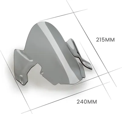Imagen del producto de Visera Puig deportiva, color ahumado claro, de 215x240 mm, para Ducati