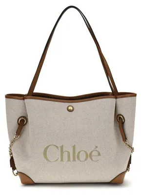 Image de Chloé sac à épaule en coton beige