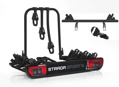 Produktbild von Atera Strada Sport M3 + 4. Fahrradadapter - 4-Fahrrad-Anhängerkupplungsträger (Schwarz)