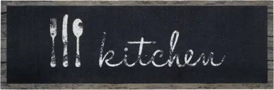 Produktbild von MD Entree Cook&Wash | Eingangsmatte - Teppichmatte - Küchenteppich, Größe:50x150 cm, Motiv:chalk kitchen
