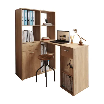 Obrázek produktu pro MOB, Rohový PC stolík - Minnisi (dub sonoma)