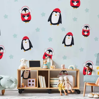 Produktbild von Vlies Fototapete - Brawling Penguins 150x105 cm Für Kinder g-A-0272-a-a