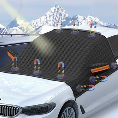 Produktbild von Windschutzscheibenabdeckung Winter | magnetische Auto-Windschutzscheibenabdeckung | Frostschutz für Autos & SUVs, wasserdicht, windfest, ganzjährig