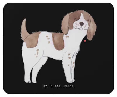 Produktbild von Mr. & Mrs. Panda Mouse Pad English Springer Spaniel Lebensretter - Schwarz - Geschenk, Mauspad, mousematte, pc mousepad, laptop