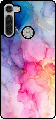Produktbild von Smartphonica Telefon Fall geeignet für Motorola Moto G8 Power mit Marmor-Druck - TPU zurück Abdeckung Fall Marmor-Design - Regenbogen