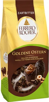 Produktbild von Ferrero Rocher - Goldene Ostern - Pralinen Schokoeier - Zartbitter 90g