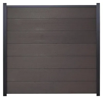 Produktbild von Ligna Gard WPC Zaun XL Baltrum ca. 180 x 180 cm Sichtschutz Steckzaun Anthrazit Ohne Pfosten Ohne Abschlussleiste