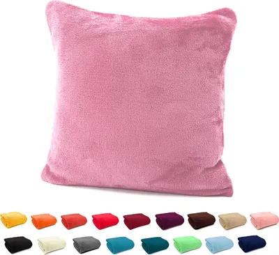 Produktbild von heimtexland ® Flanell Kuschel Kissen Super Soft Plüsch Deko Kissenhülle Typ380 Woodrose 48 x 48 cm