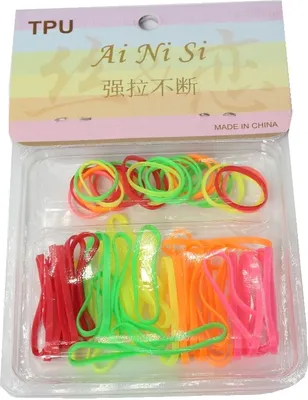 Produktbild von Mini TPU Haargummis Rasta Dreads Zöpfe Neon Bunt